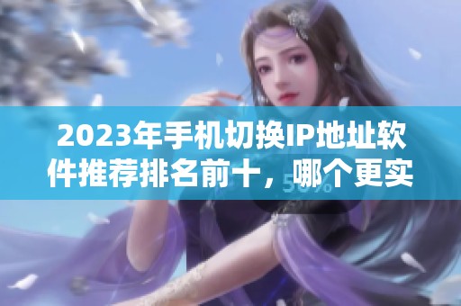 2023年手机切换IP地址软件推荐排名前十，哪个更实用更好用