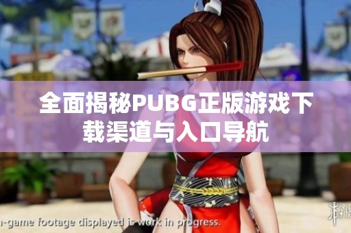 全面揭秘PUBG正版游戏下载渠道与入口导航