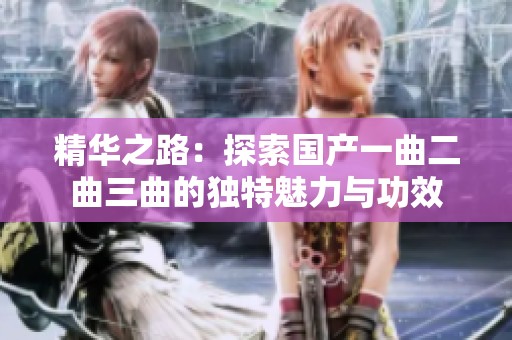 精华之路：探索国产一曲二曲三曲的独特魅力与功效