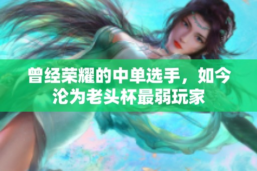 曾经荣耀的中单选手，如今沦为老头杯最弱玩家