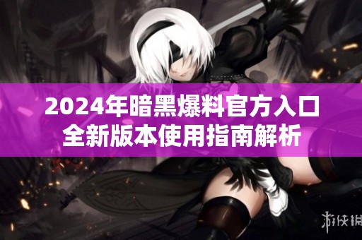 2024年暗黑爆料官方入口全新版本使用指南解析