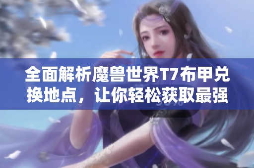 全面解析魔兽世界T7布甲兑换地点，让你轻松获取最强装备