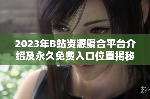 2023年B站资源聚合平台介绍及永久免费入口位置揭秘
