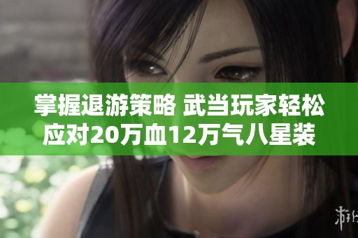 掌握退游策略 武当玩家轻松应对20万血12万气八星装备挑战