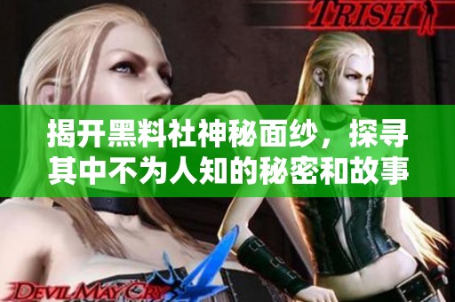 揭开黑料社神秘面纱，探寻其中不为人知的秘密和故事