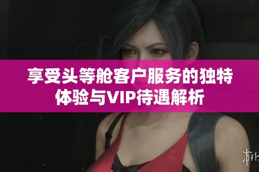 享受头等舱客户服务的独特体验与VIP待遇解析
