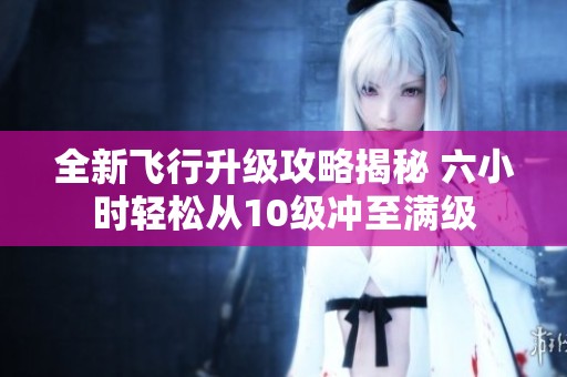全新飞行升级攻略揭秘 六小时轻松从10级冲至满级