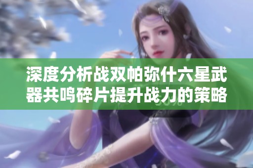 深度分析战双帕弥什六星武器共鸣碎片提升战力的策略与技巧